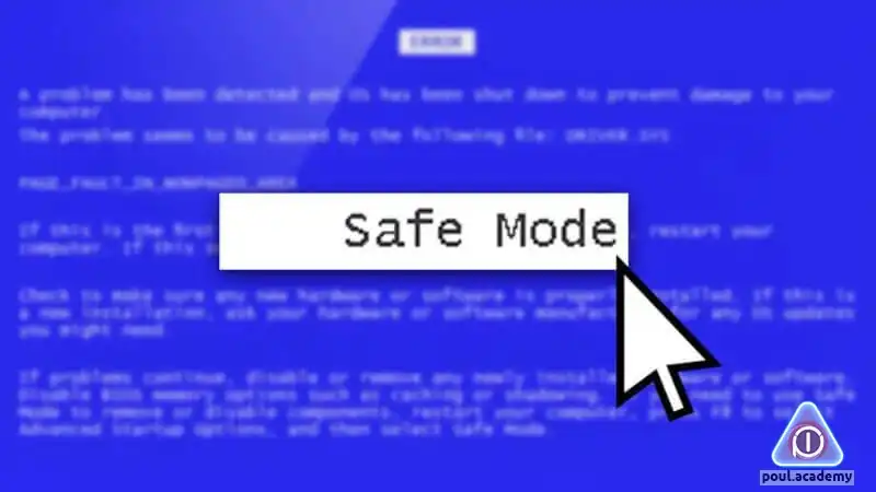 استفاده از حالت safe mode